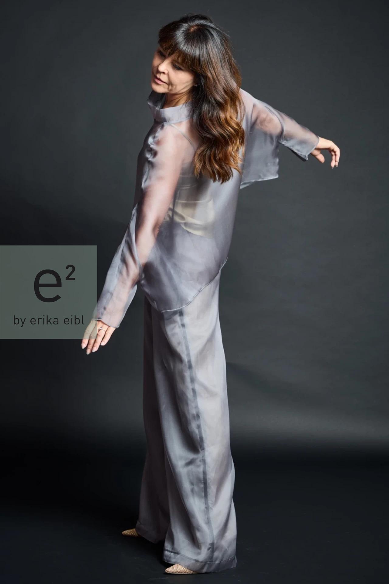 Seiden-Cape-Bluse | Design aus Salzburg.  