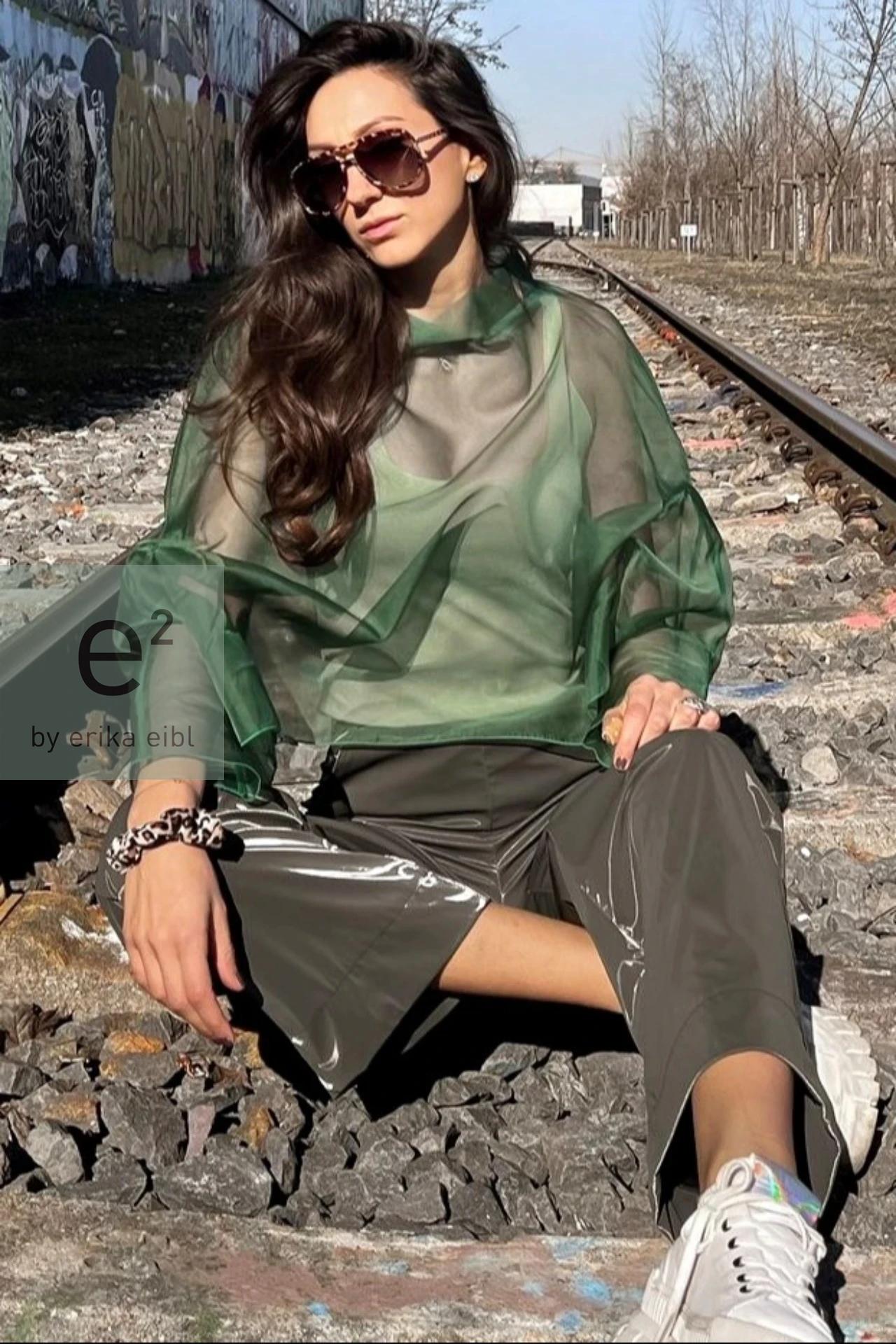 Bluse aus Seidenorganza