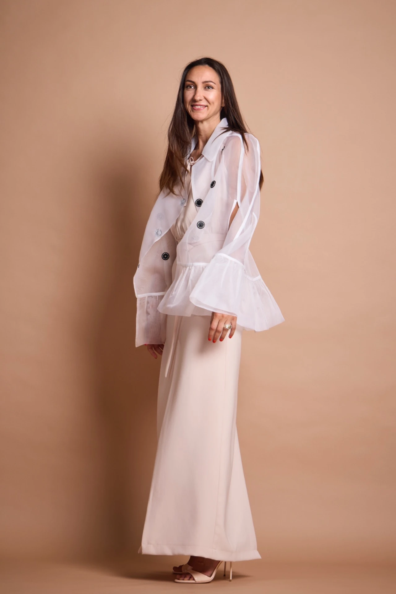 Cape aus Seidenorganza