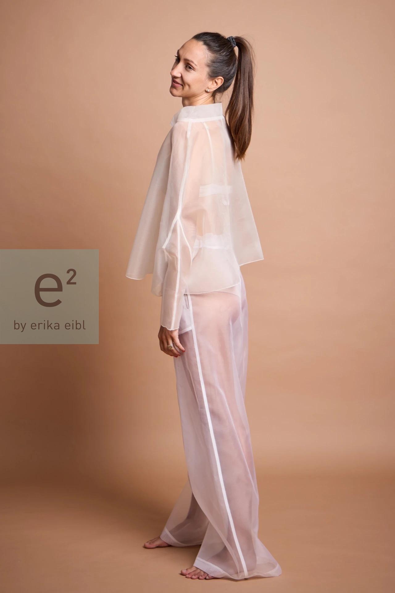 Bluse aus Seidenorganza