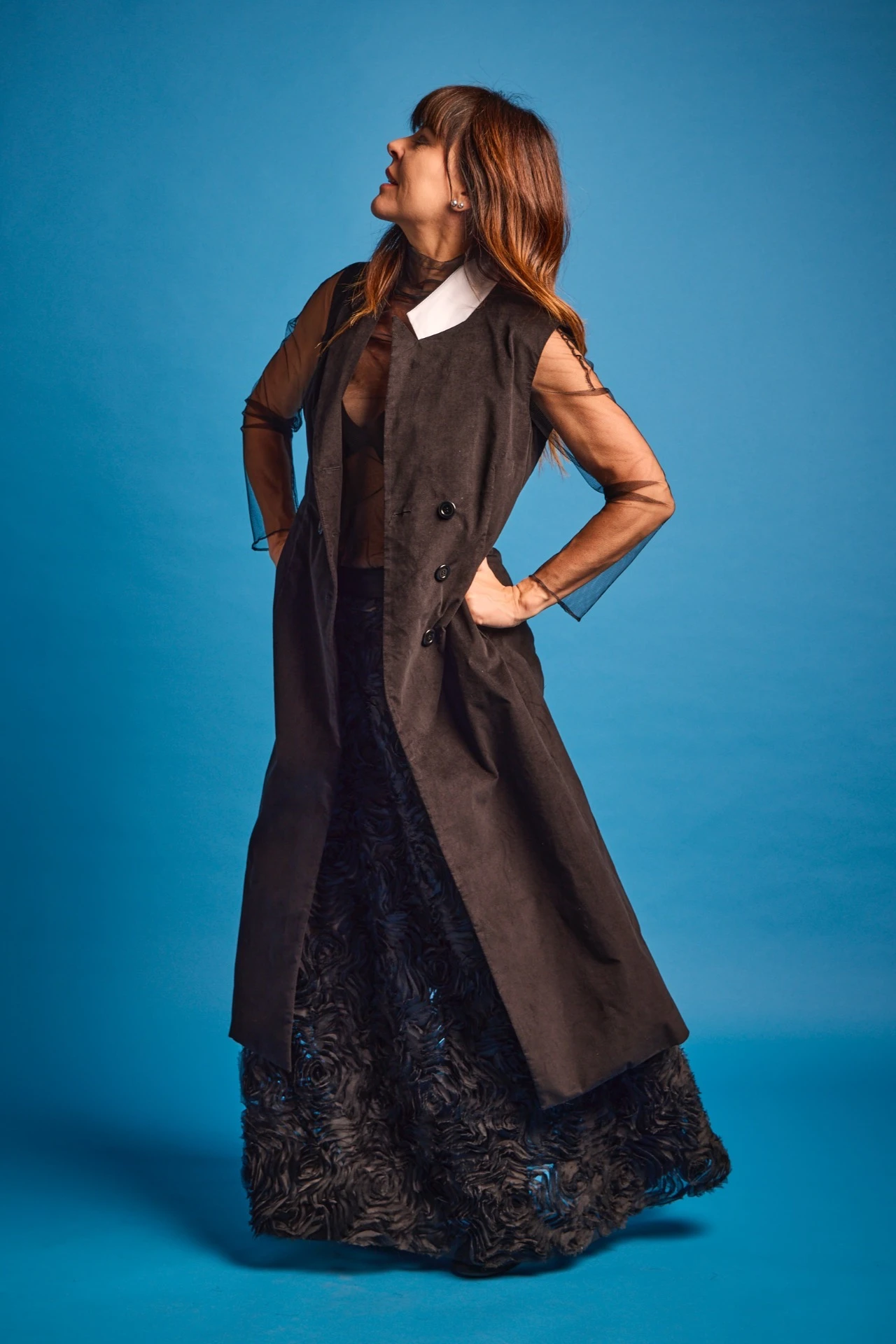 tailliertes Mantelkleid 