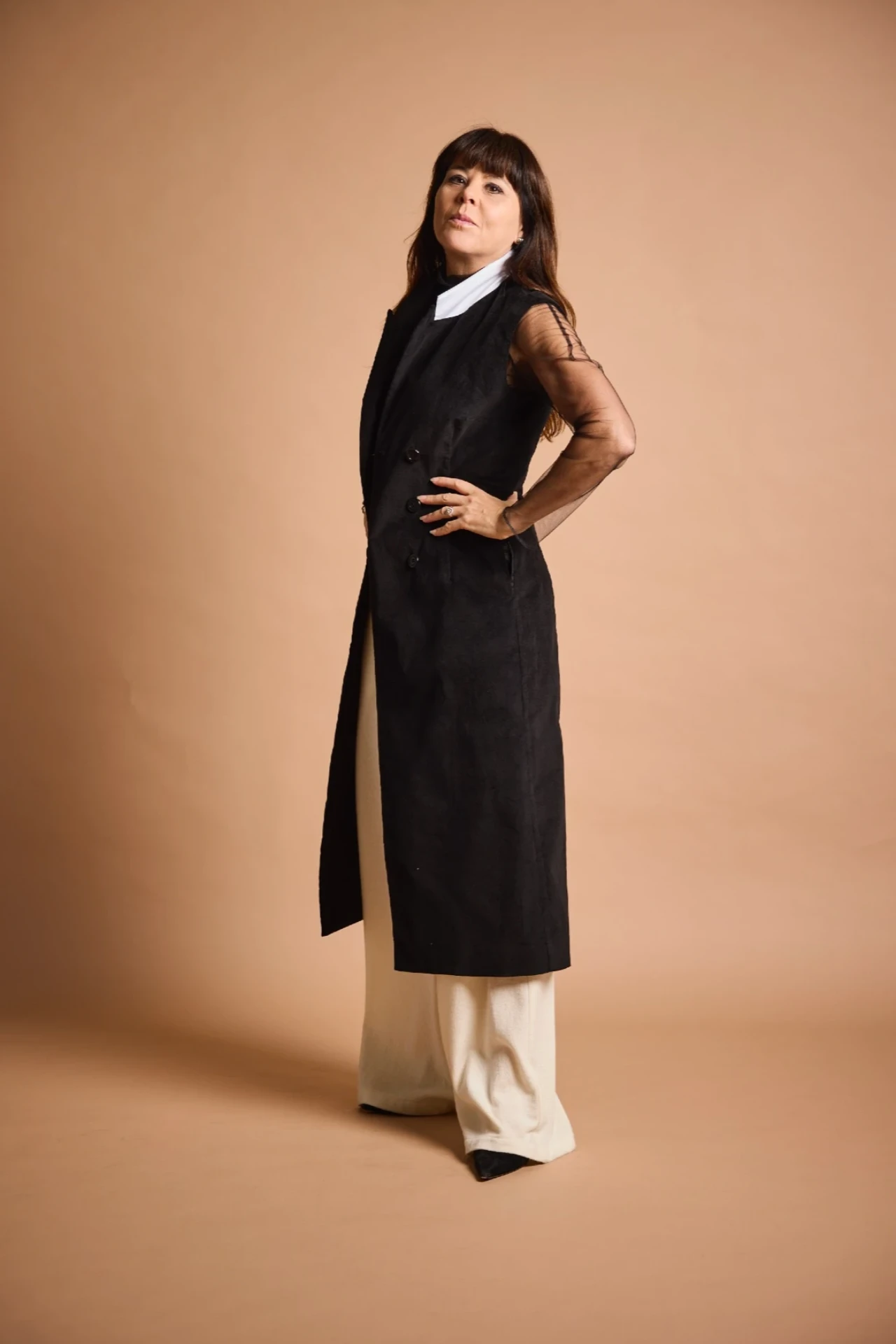 e2 Mantelkleid "Deepa", Black